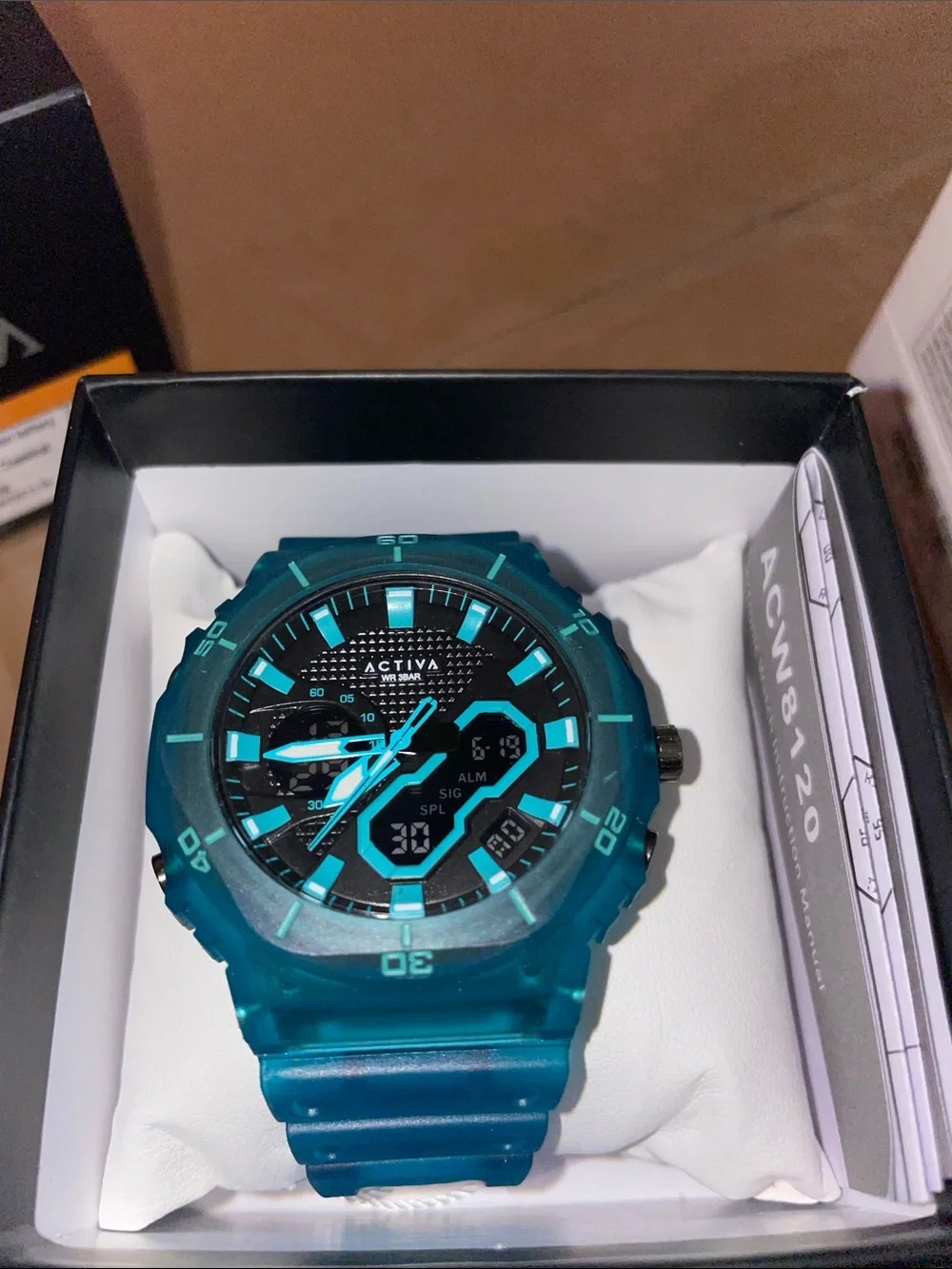 Ativa Teal Sport Watch with Aqua Accents